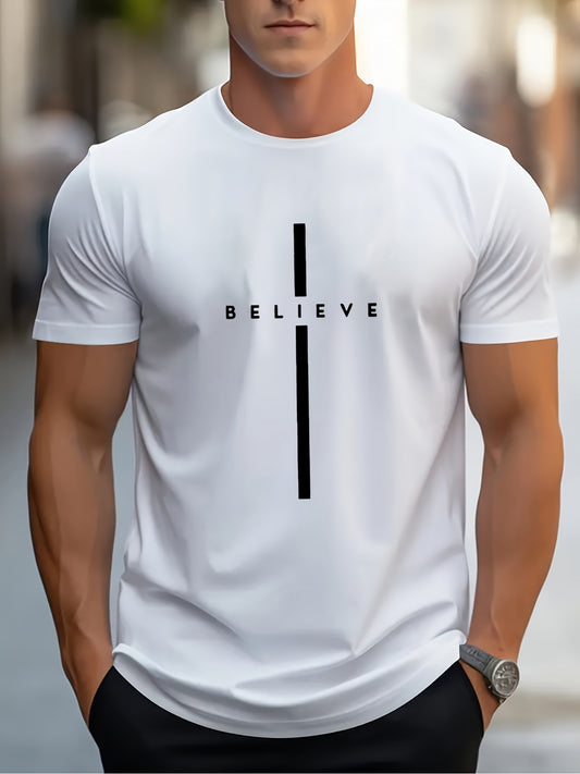 Men's Graphic T-Shirt - Round Neck Short Sleeve – Black Printed Short-Sleeve – Black option – main product image