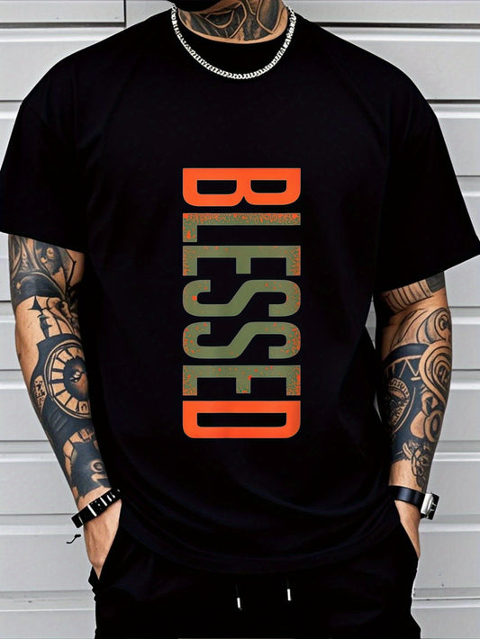 Men's Graphic T-Shirt - Round Neck Short Sleeve – Regular fit / Sizes 1XL–5XL – White option – main product image