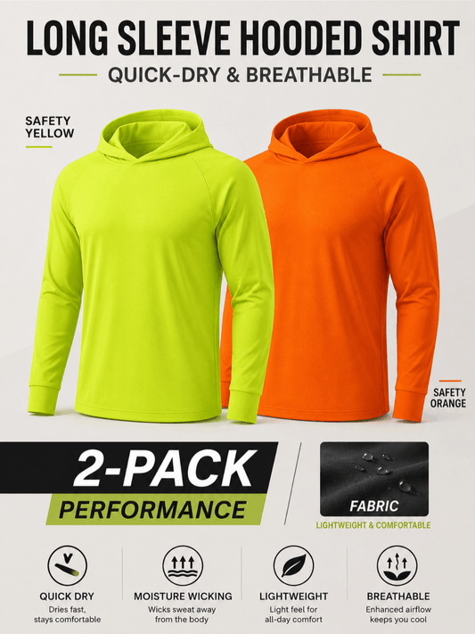 Men's Hoodie - Long Sleeve Hooded – YELLOW option – main product image