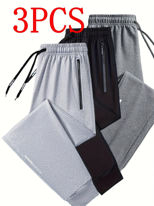 Men's Joggers – Men's Black+light Grey+dark Blue Pants – Black option – main product image