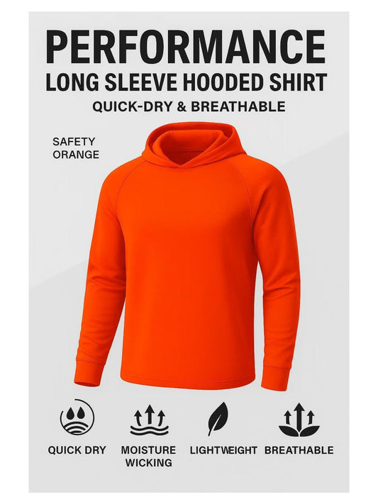 Men's Lightweight Pullover Hoodie – Orange option – main product image