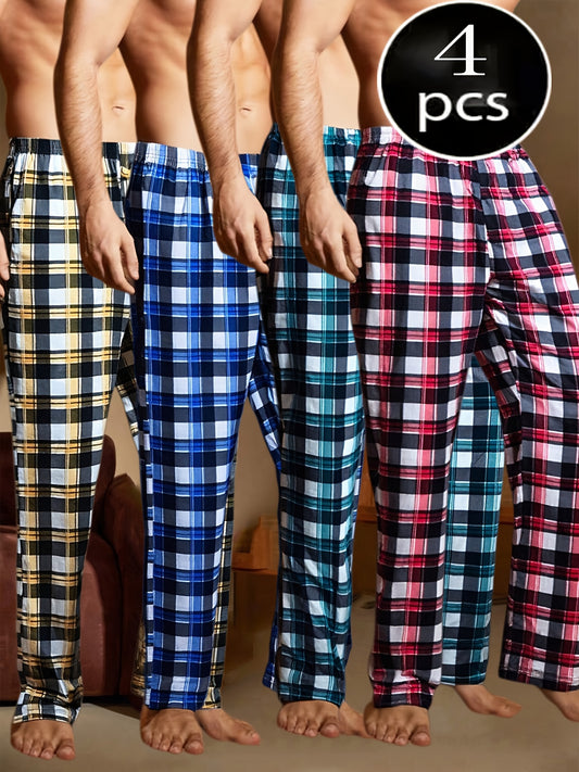 Men's Pajama Pants - Plaid – 4Pcs Colorway 56965 – main product image