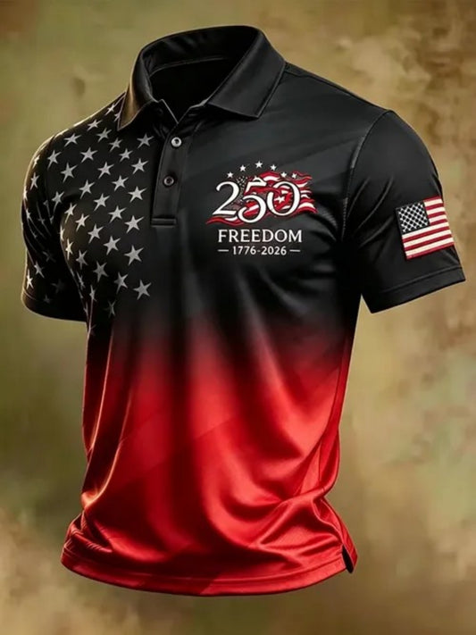 Men's Patriotic Polo Shirt - Collared Short Sleeve – 6-Variant Selection – main product image