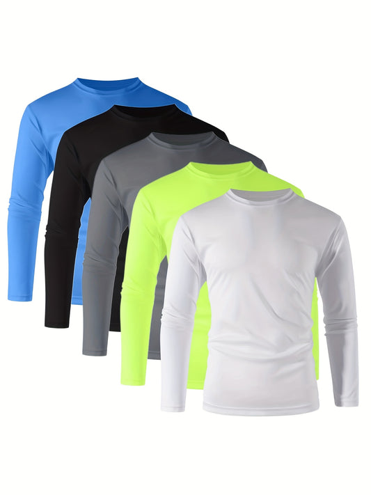 Men's Performance Shirt - Classic Neck Long Sleeve – Mixed colors Polyester – main product image