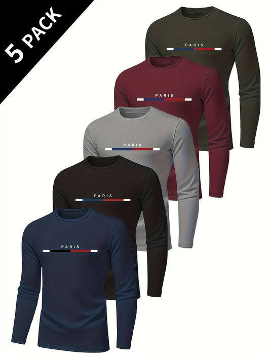 Men's Performance T-Shirt - Crew Neck Long Sleeve – Crew Neck neckline complements the regular – main product image