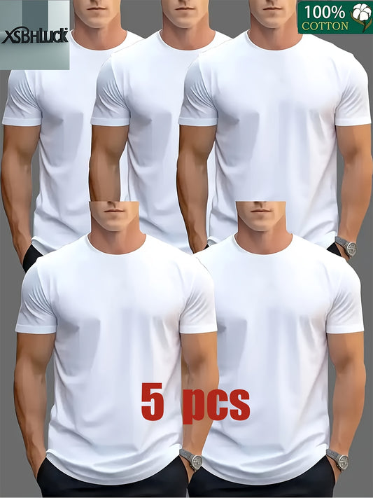 Men's Performance T-Shirt - Round Neck Short Sleeve – White – White option – main product image