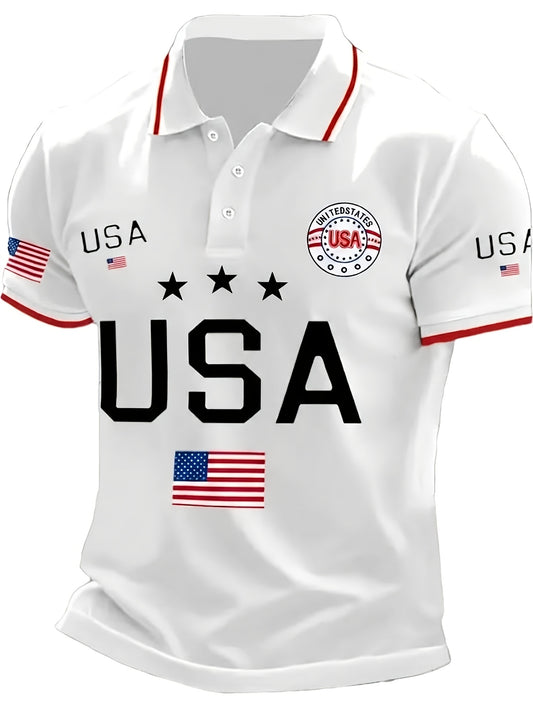 Men's Plus Size Polo Shirt – 250th Anniversary Print – main product image