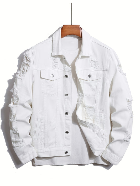Men's Relaxed Denim Single-Breasted Jacket – 6-Variant Selection – main product image
