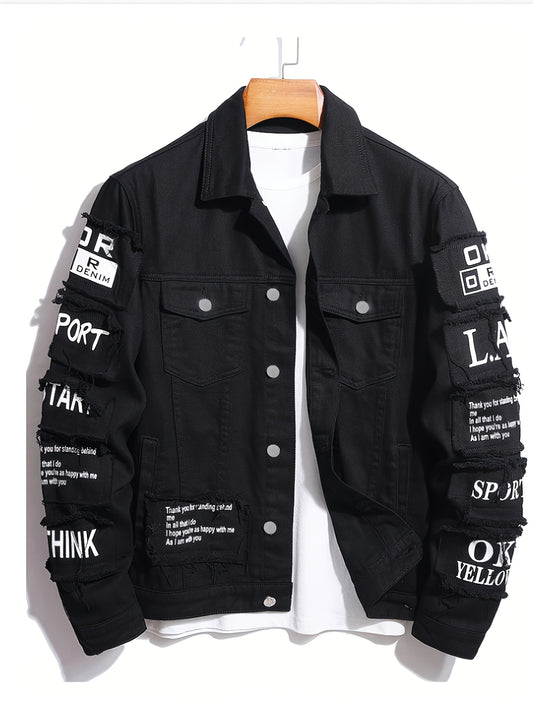 Men's Relaxed Denim Single-Breasted Jacket – Yellow – Yellow option – main product image