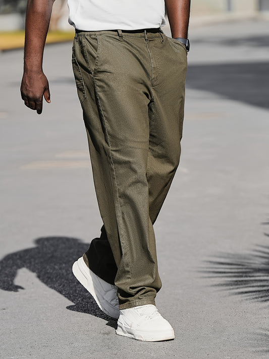 Men's Relaxed Fit Jeans - Classic Wash Clean Finish – fern green – green option – main product image