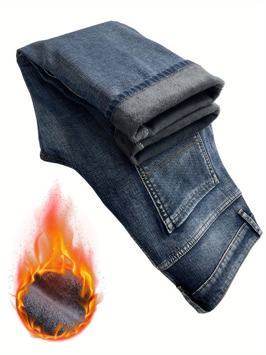 Men's Relaxed Fit Jeans - Classic Wash Clean Finish – Mid Rise – Blue option – main product image