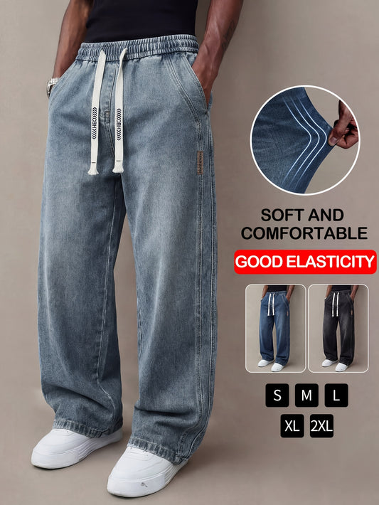 Men's Relaxed Fit Jeans - Classic Wash Clean Finish – Polished White Blue – main product image