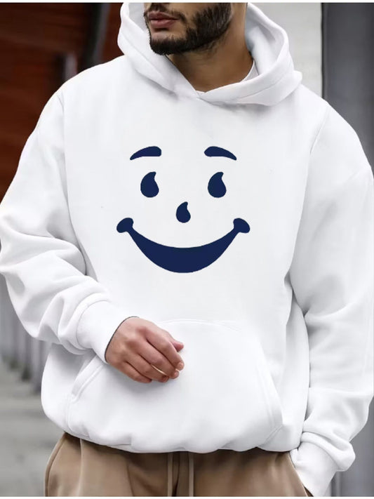 Men's Relaxed Graphic Pullover Hoodie – Black option – main product image