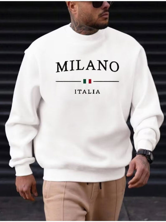 Men's Relaxed Pullover Sweatshirt – Black option – main product image