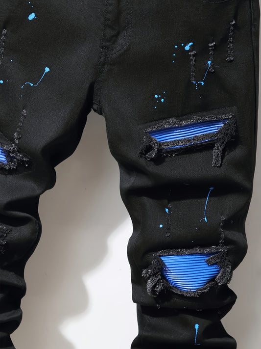 Men's Slim Fit Jeans - Black Denim Clean Finish – Mid Rise – Black option – main product image