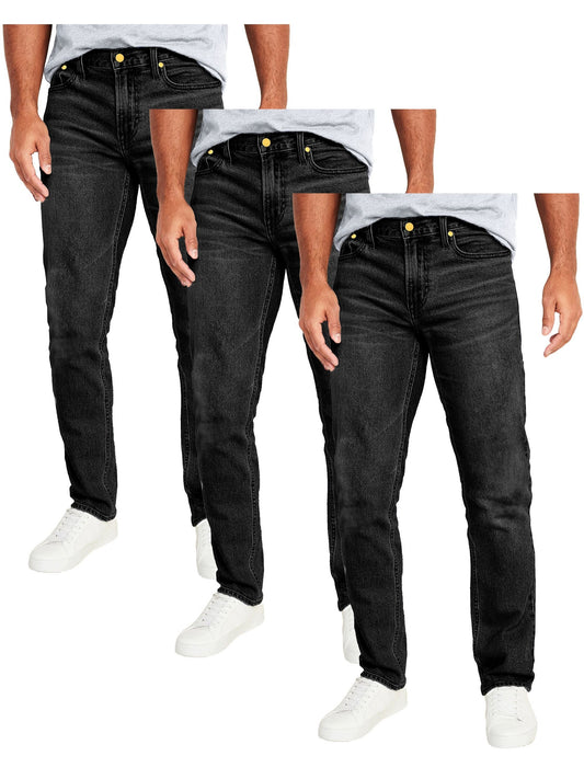 Men's Slim Fit Jeans - Classic Wash Clean Finish – 10-Color Selection – Blue option – main product image