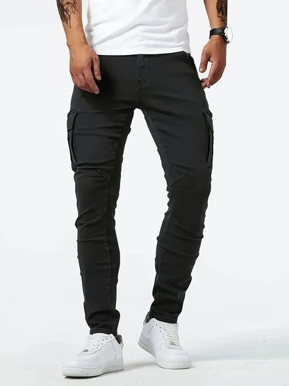 Men's Slim Fit Jeans - Classic Wash Clean Finish – Black – view 3