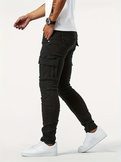 Men's Slim Fit Jeans - Classic Wash Clean Finish – Black – view 8