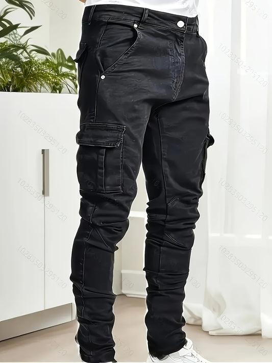 Men's Slim Fit Jeans - Classic Wash Clean Finish – Black – Black option – main product image