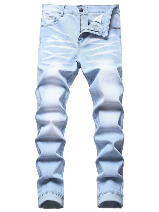 Men's Slim Fit Jeans - Classic Wash Clean Finish – Light Blue – Blue option – main product image