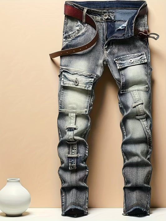 Men's Slim Fit Jeans - Classic Wash Clean Finish – Vintage – main product image