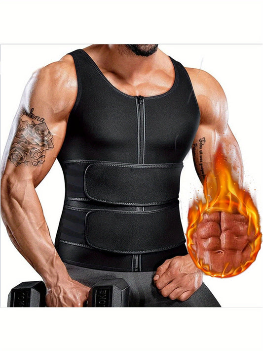 Men's Solid Color Performance Shirt - Sleeveless – Black V-Neck – Black option – main product image