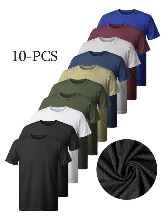 Men's Solid Color Performance T-Shirt - Crew Neck Short Sleeve – Colorway 80901 – main product image