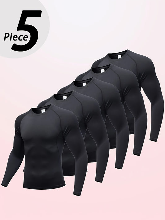 Men's Solid Color Shirt - Long Sleeve – Black – main product image