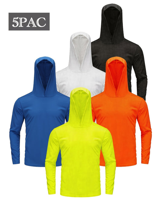 Men's Solid Color T-Shirt - Classic Neck Long Sleeve – main product image