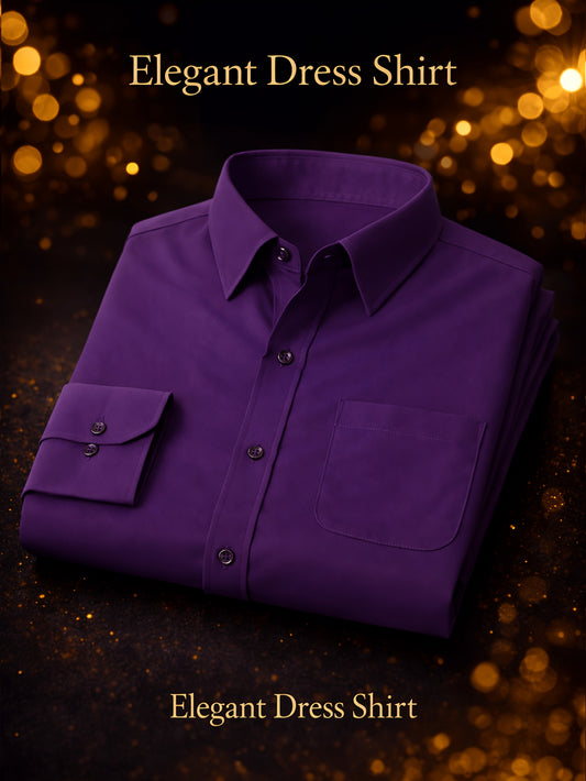 Men's Solid Long Sleeve Casual Shirt - Wrinkle Resistant – main product image