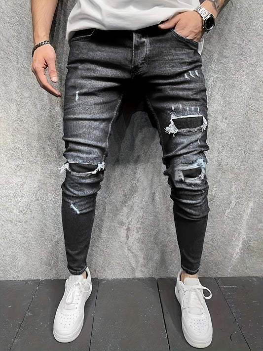 Men's Straight Leg Jeans - Classic Wash Clean Finish – Blue / Royal Blue – Blue option – main product image