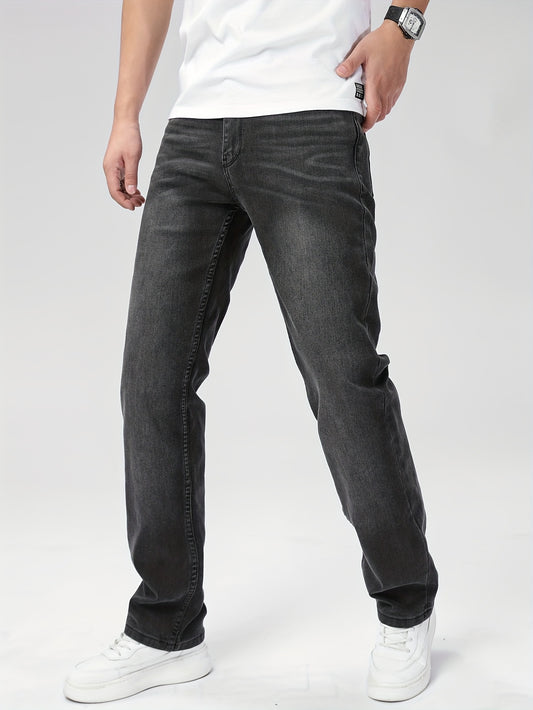 Men's Straight Leg Jeans - Vintage Wash Clean Finish Weekend – Black option – main product image