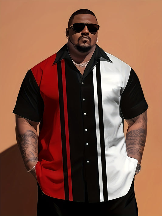 Men's Striped Shirt - Collared Short Sleeve – main product image