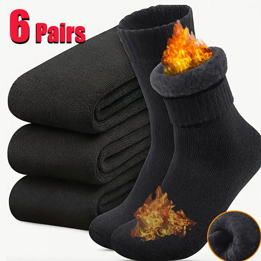 Men's Thermal Socks - 6-Pair Pack – Black option – main product image