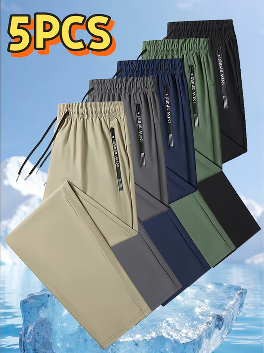 Men's Track Pants - Stretch With Pockets – Regular Fit – Khaki option – main product image