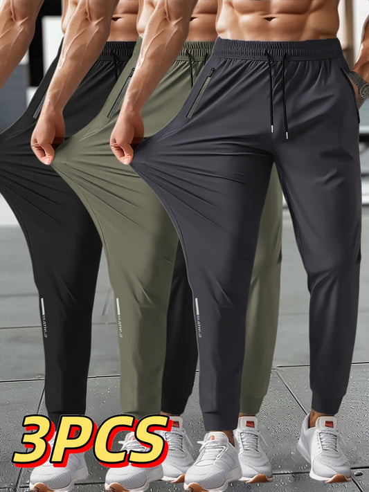 Men's Track Pants - Stretch With Pockets – Slim Fit – Grey option – main product image