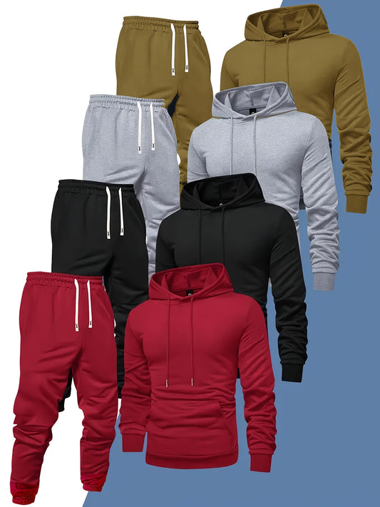 Men's Tracksuit Jacket and Pants Set - Solid Color – main product image