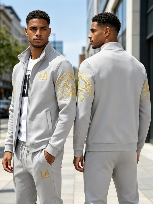 Men's Tracksuit Jacket and Pants Set - Striped – main product image