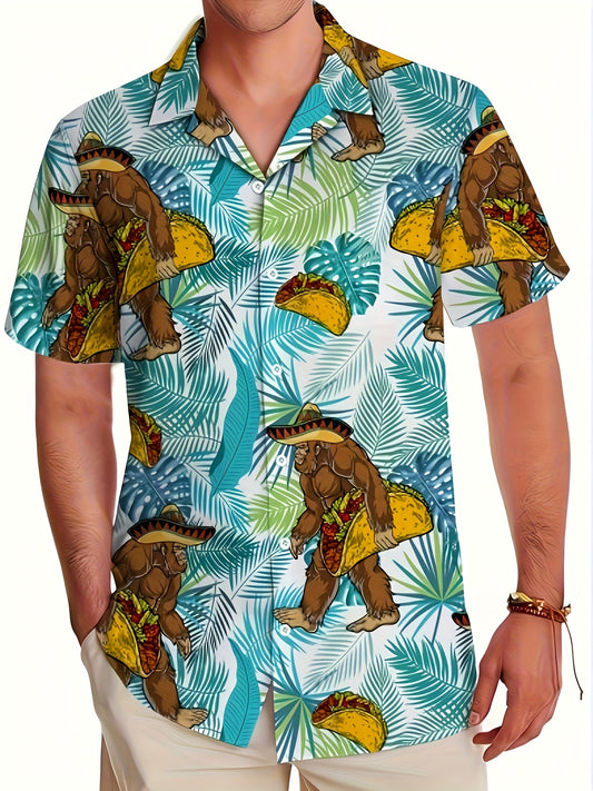 Men's Tropical Shirt – Hawaiian Short Sleeve Button Up – main product image
