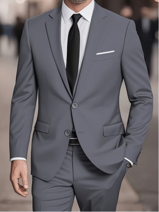 Men's Two-Piece Suit Set - Coordinated – Black option – main product image