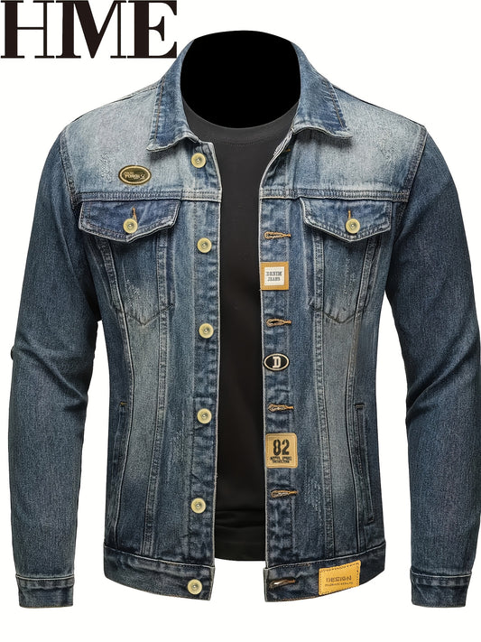 Men's Versatile Denim Pullover Jacket – Blue – Blue option – main product image