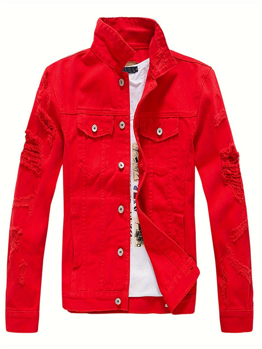 Men's Versatile Denim Pullover Jacket – Sizes S–XL – Black option – main product image