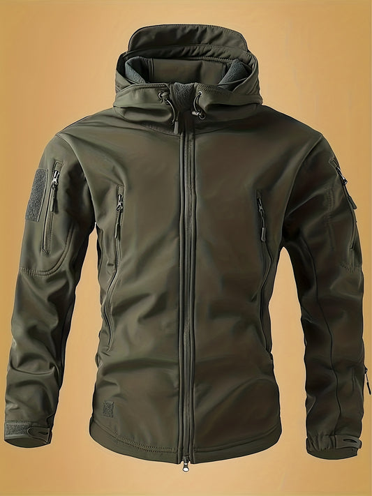 Men's Windproof Zip-Up Coat – Sizes S–XXXL – Green option – main product image