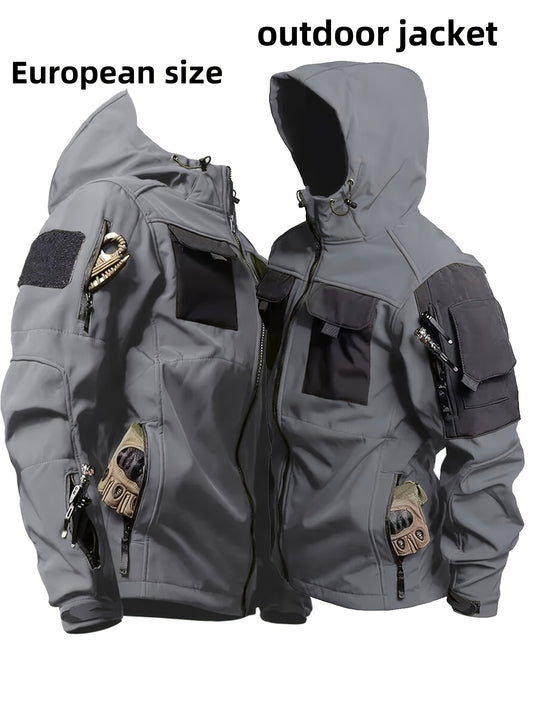 Men's Windproof Zip-Up Jacket – Sizes S–XXXL – Black option – main product image