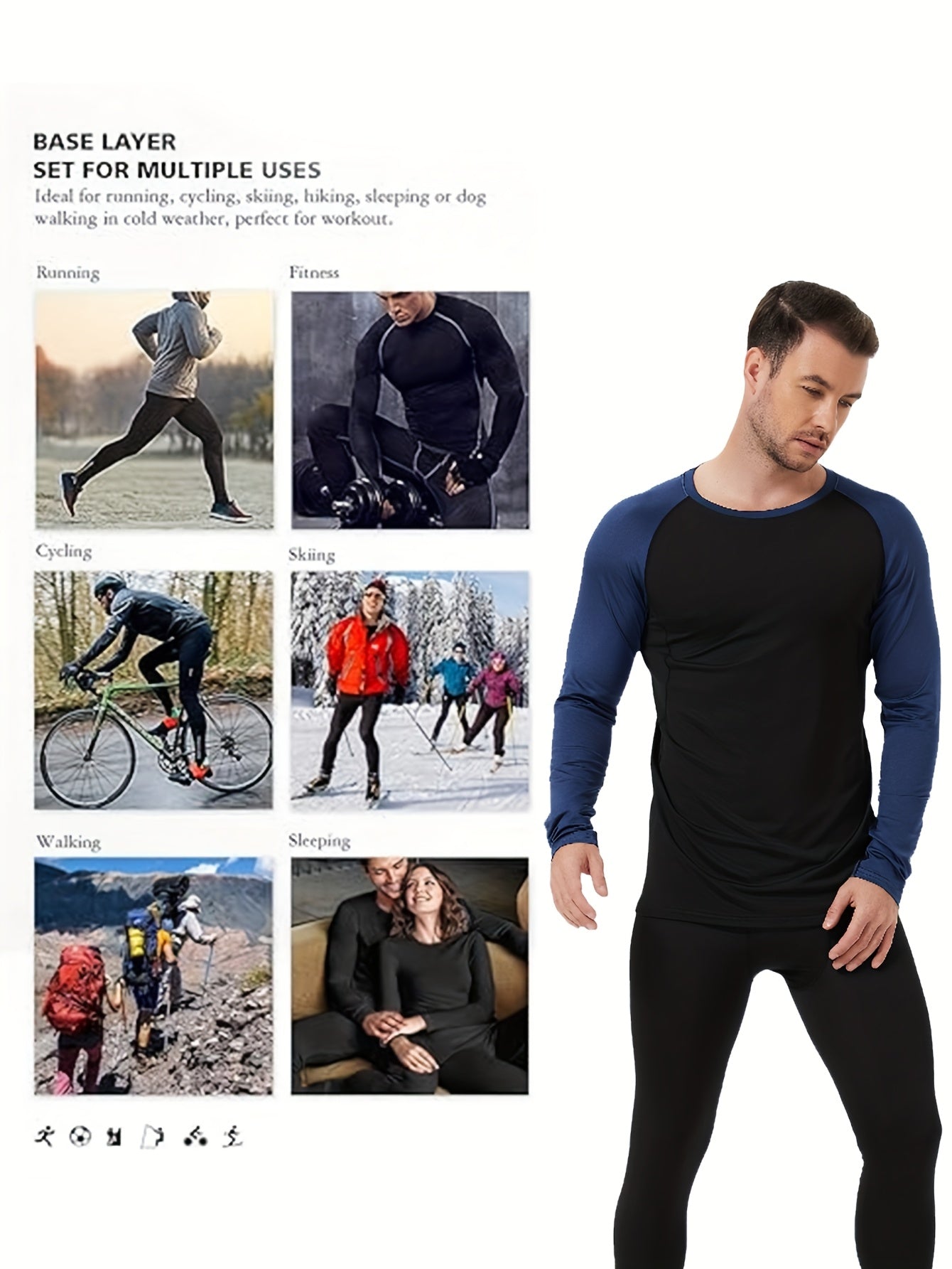 Men's Color Block Sports Shirts – Black color-block design – view 3