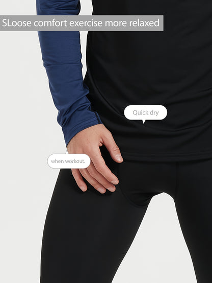 Men's Color Block Sports Shirts – Black color-block design – view 6