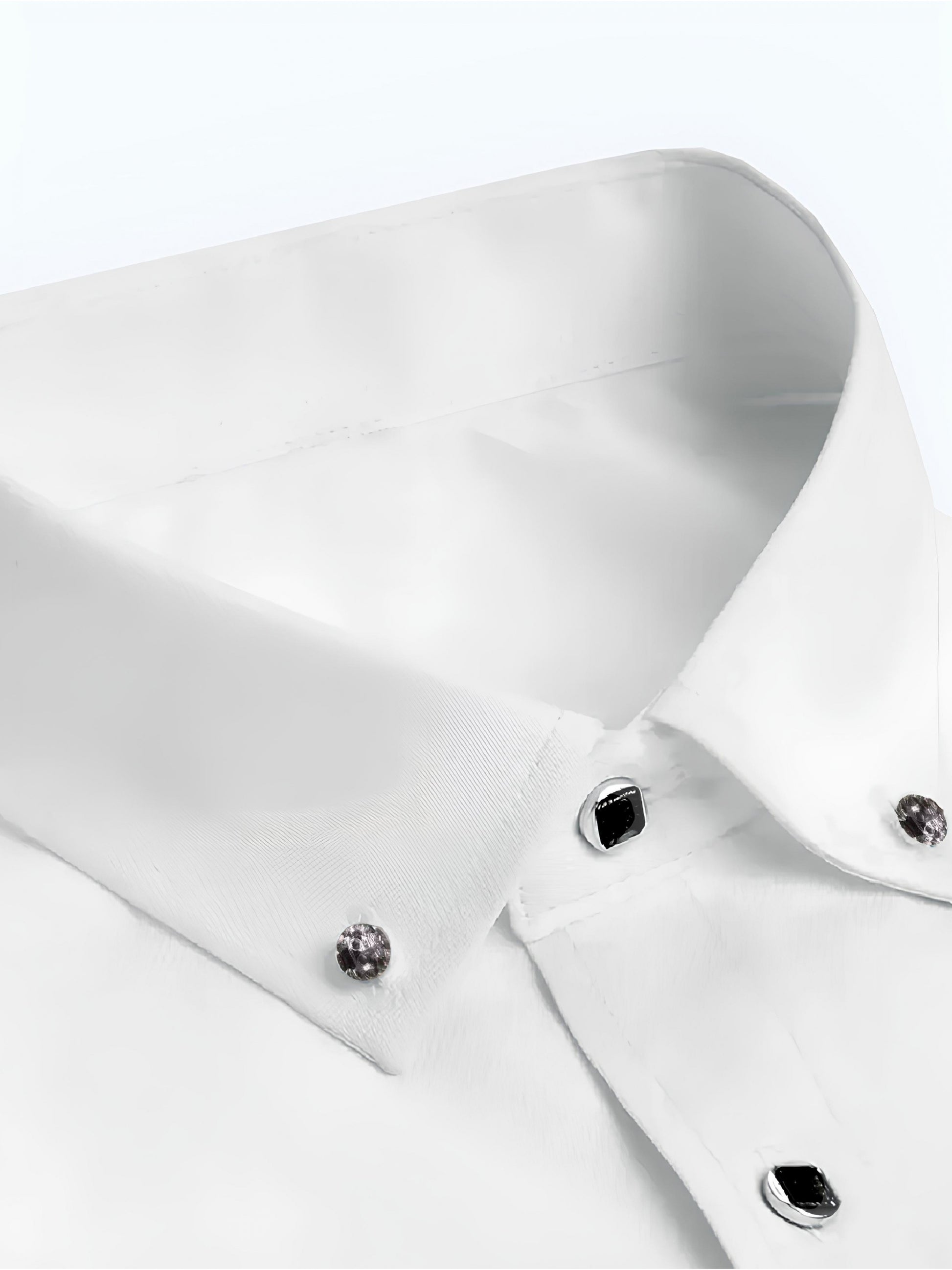 Men's Non Iron Dress Shirt – Solid black or white – view 13