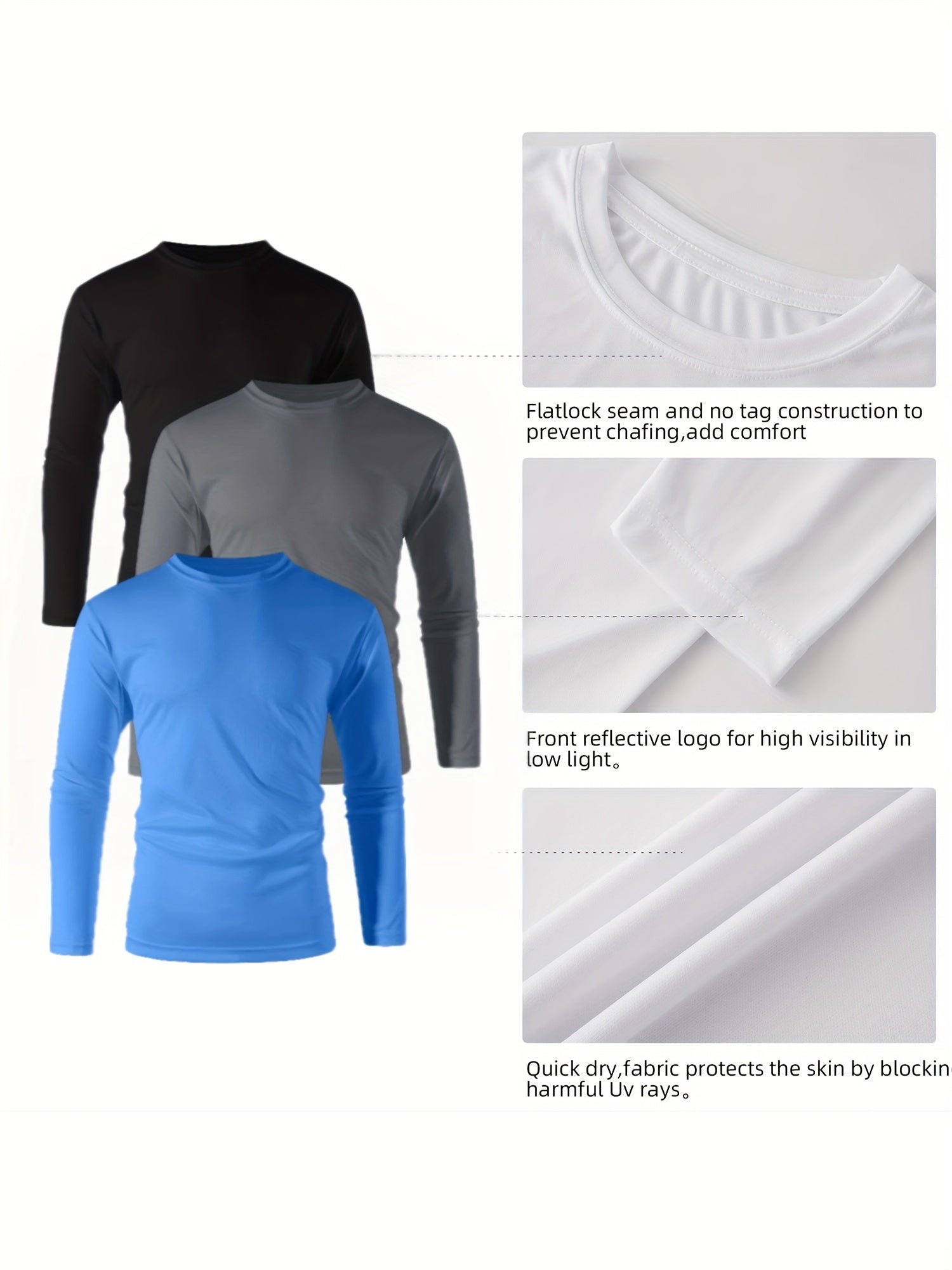 Men's Quick Dry Shirts – Solid mixed colors – view 7