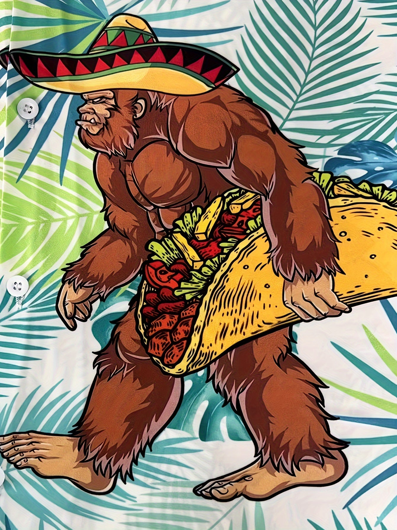 Men's Tropical Shirt – All-over tropical print – view 3