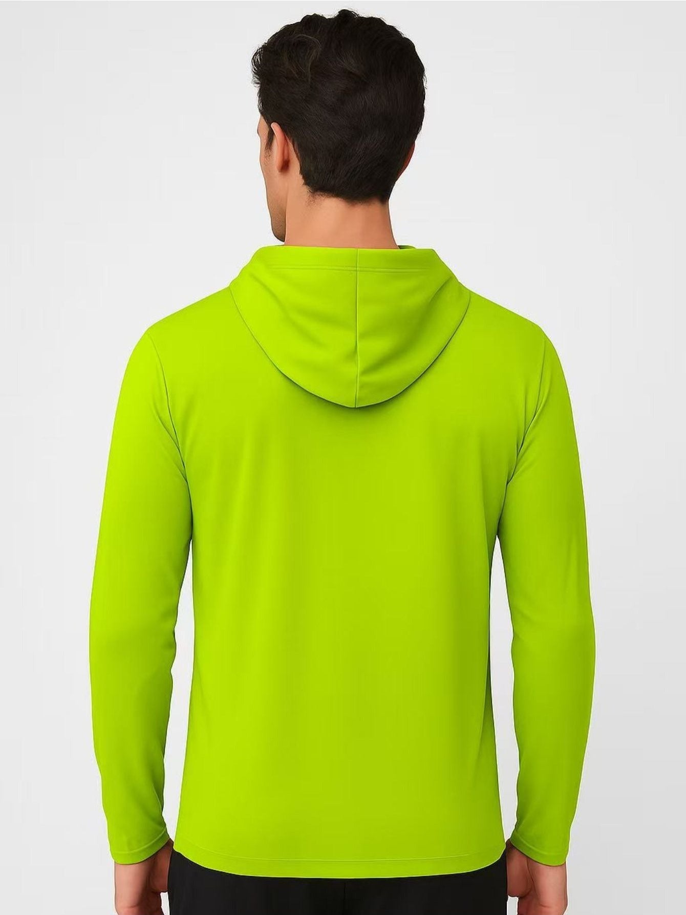 Men's UPF Hooded Shirts – Fluorescent yellow – view 3